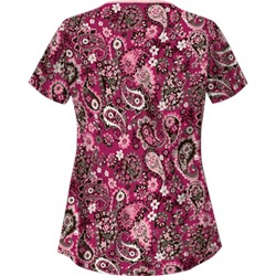 UA Paisley Parade Berry Kiss Print Scrub Top