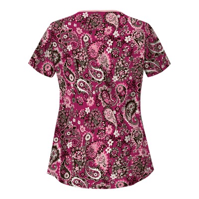UA Paisley Parade Berry Kiss Print Scrub Top