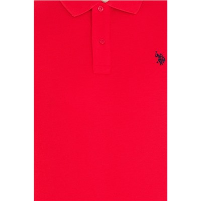 Erkek Kırmızı Basic Polo Yaka Tişört