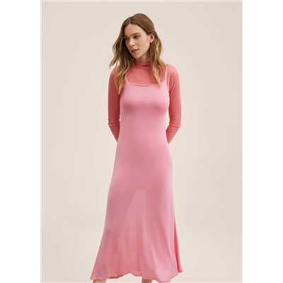 Vestido tirantes punto -  Mujer | MANGO OUTLET España