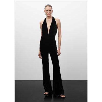 Mono terciopelo cuello halter