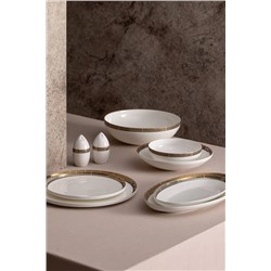 Bellamy 12 Kişilik 56 Parça Yemek Takımı - Beyaz/Vizon
