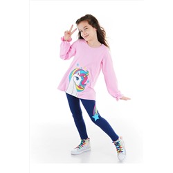 DenokidsRainbow Star Kız Çocuk Tunik Tayt Takım