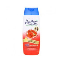 Шампунь с шиповником против перхоти и спутывания волос Feather 340 мл / Feather Nature Clean & Care Anti-Hair Fall & Detangle Shampoo 340ml