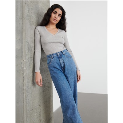 Bluse mit gesprenkelter Textur