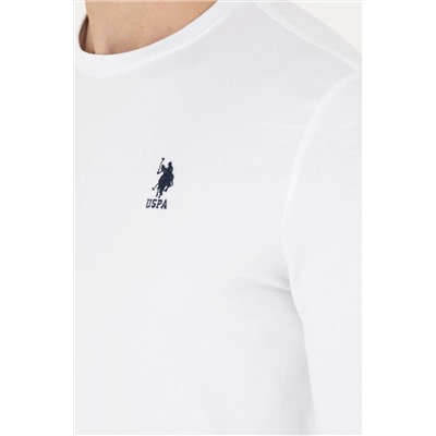 Erkek Beyaz Basic Sweatshirt