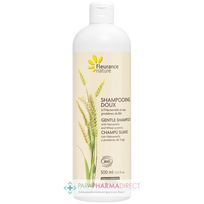 Fleurance Nature Shampooing Doux - Hamamélis & Protéines de Blé - BIO 500 ml