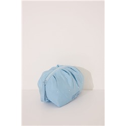 Neceser pequeño acolchado azul medio