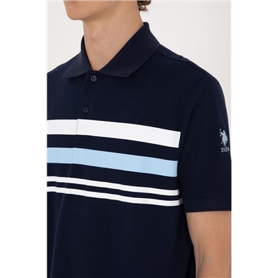 Erkek Regular Fit Polo Yaka Lacivert Tişört