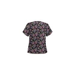 UA Right Angle Black Print Scrub Top