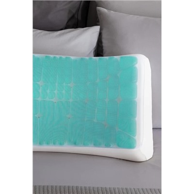 Moonlit Visco Lux Serinletici Jel Yastık - Beyaz - 60x40x14 cm