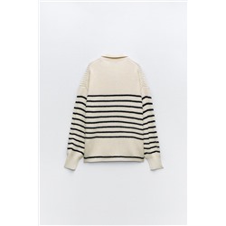 OVERSIZE KNIT POLO SWEATER