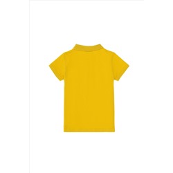 Erkek Çocuk Sarı Basic Polo Yaka Tişört