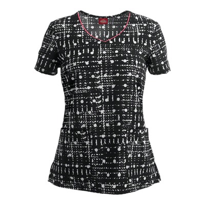 Dickies Xtreme STRETCH Scrubs Dot It All Print Top