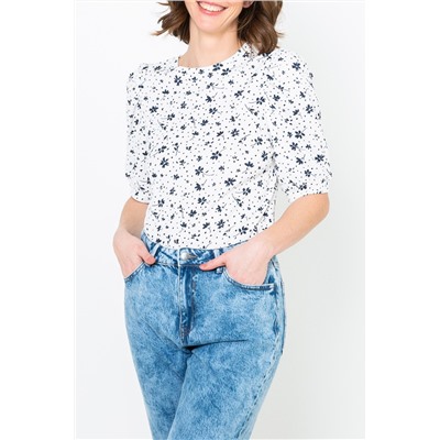 Top Blanco y azul