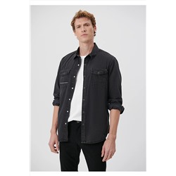 MaviRio Black Pro Antrasit Jean Gömlek Dar Kesim 0295732905