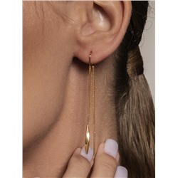 Серьги-продёвки из золочёного серебра 925 пробы п7-716з