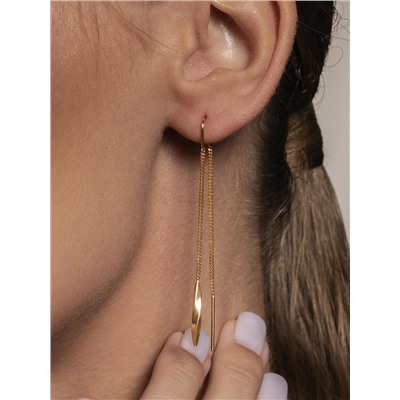 Серьги-продёвки из золочёного серебра 925 пробы п7-716з