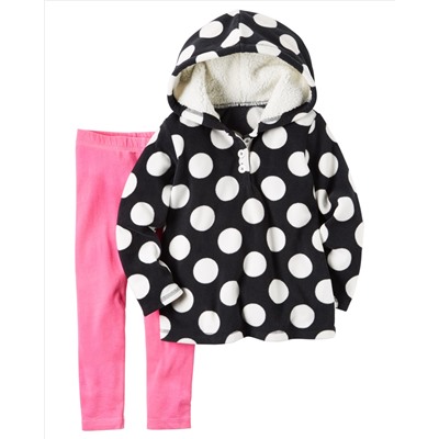 2-Piece Fleece Hoodie & Legging Set