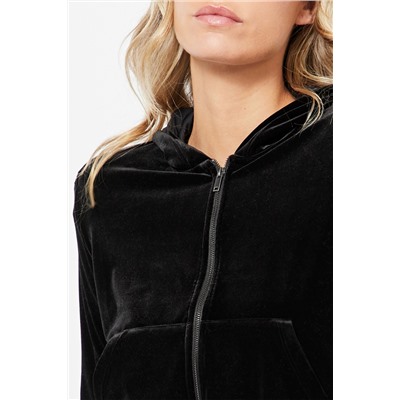 Sudadera de terciopelo - Negro