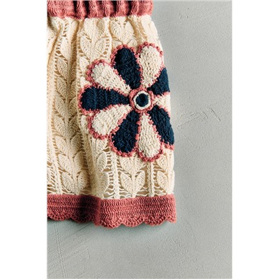 FLORAL CROCHET BERMUDA SHORTS - SEA NY