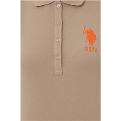 Kadın Haki Basic Polo Yaka Tişört