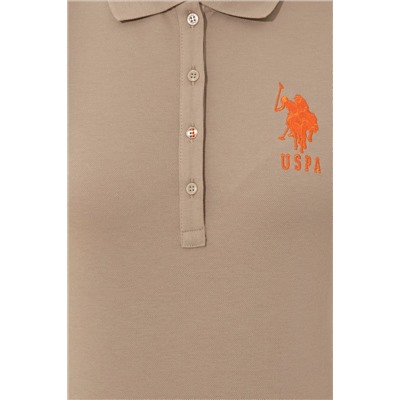 Kadın Haki Basic Polo Yaka Tişört