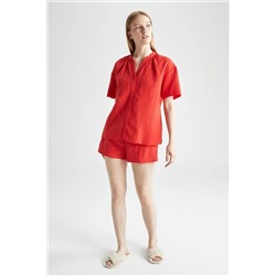 Defacto Fall In Love Regular Fit Müslin Şort Pijama %100 Pamuk Altı TYC00459277016
