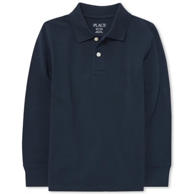 Boys Uniform Long Sleeve Pique Polo