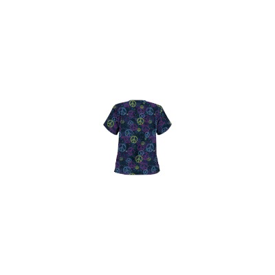 Happy Scrubs® Peace Out Navy Scrub Top