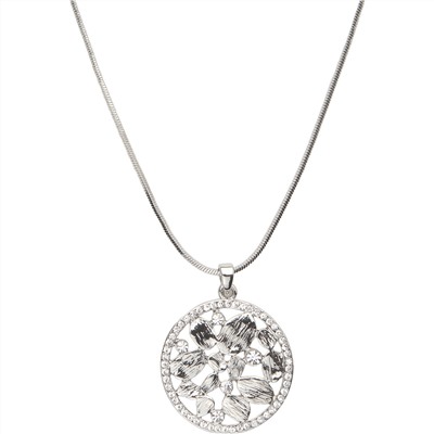 Kurze Damen Kette mit rundem Anhänger