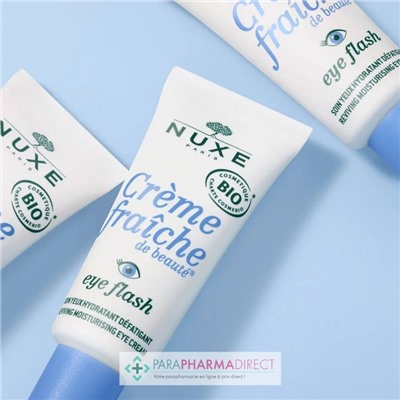 Nuxe Crème Fraiche de Beauté - Eye Flash - Soin Yeux Hydratant Défatigant BIO 15ml