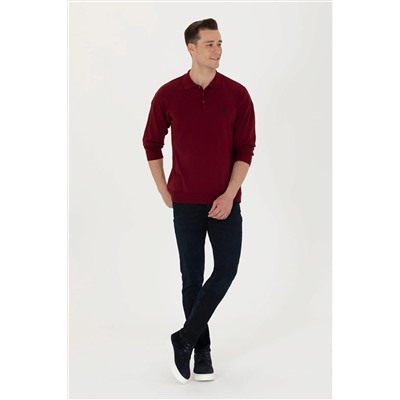 Erkek Bordo Basic Kazak