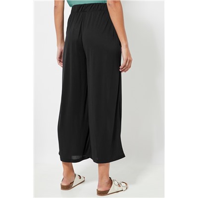 Pantalón wide leg 7/8 - Negro
