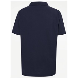 Navy Short Sleeve School Polo Shirts 2 Pack