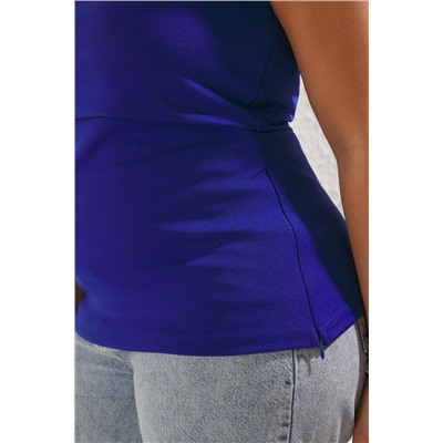 Saks Straplez Yaka Yandan Fermuarlı Krep Örme Bluz TBBSS24AF00092