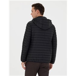 Siyah Slim Fit Mont