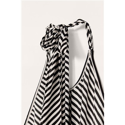 LIMITED EDITION STRIPED HALTER DRESS
