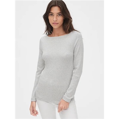 Modern Long Sleeve Boatneck T-Shirt