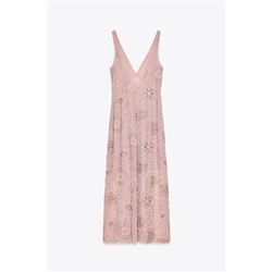 MIDI DRESS WITH BEADS