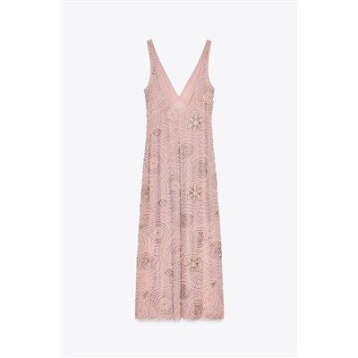 MIDI DRESS WITH BEADS
