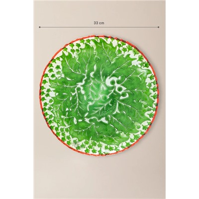 Nora Servis Tabağı - Yeşil - 33 cm
