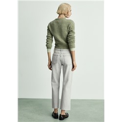 Jeans Blanca rectos crop