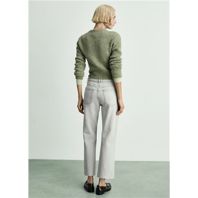Jeans Blanca rectos crop
