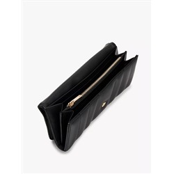 Quilted Snap-Closure Large Wallet
