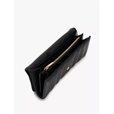 Quilted Snap-Closure Large Wallet