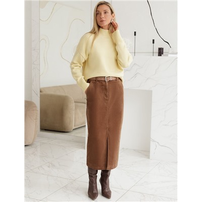 Юбка из эластичного микро-вельвета