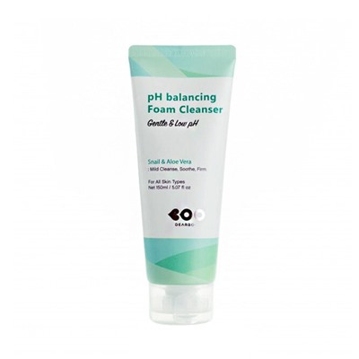 PH-Balancing Foam Cleanser, Очищающая пенка для восстановления pH-баланса с экстрактом алоэ и муцином улитки