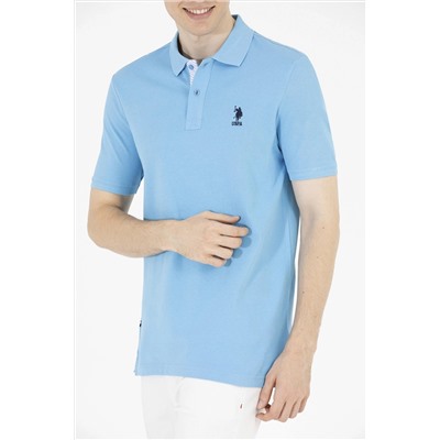Erkek Turkuaz Basic Polo Yaka Tişört