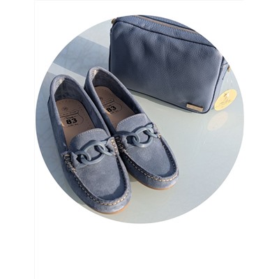 КОМБО Мокасины от испанского производителя S28397NBJeans + AB.ZAPATOS Pelle 21-20 (370) azul АКЦИЯ